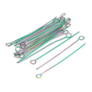 30pcs/Lot Stainless Steel Eye Head Pins for DIY Jewelry Making Wholesale Never Fade Rainbow Silver Gold Color