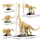 1225-teiliger 4-in-1-Jurassic-Dinosaurier-Skelett-Fossilien-Bausatz T-Rex Stegosaurus Triceratops Bausteine Spielzeug für Kinder Jungen Geschenk