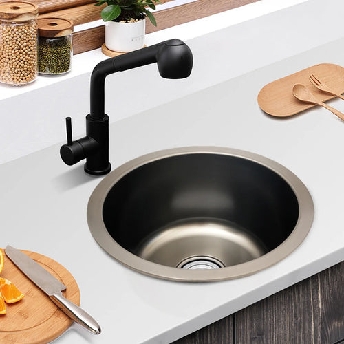 Grey Round Sink Kitchen Renovation Sink Round Single Sink Small Basin Round Basin for Bathroom