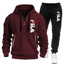 Autumn and winter hot selling men's hooded sweatshirt+casual pants two-piece outdoor multi pocket pullover and sports pants set