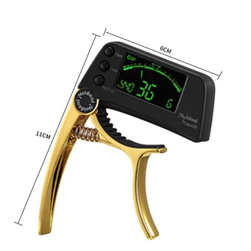 TCapo20 Acoustic Guitar Tuner Capo Quick Change Key Capo Tuner Alloy Material for Electric Guitar Bass Chromatic Accessories