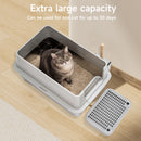 Top Front Entry Kitty Sandbox Cat Litter Box Semi-enclosed Splashproof Cat Tray Cat Toilet Basin Supplies Pet Toilet Cat Bedpan