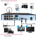 4K Poe Videoüberwachungskamera IP Onvif Audio 48V POE/DC 12V 4MP/5MP/8MP Nachtsicht Bullet Wasserdichte Überwachungskamera für NVR