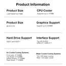 Black MINI Gaming Computer Case MATX Panoramic Side Transparency Without Pillars Support 240 120 WaterCooler Desktop Chassis