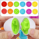 6-12PCS Educational Color Shape Matching Eggs Set Early Learning Puzzle Skills Montessori for Toddlers Easter Basket Stuffers