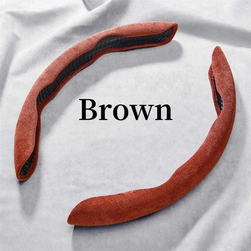 Suede Universal 38CM Car Steering Wheel Booster Cover Non-Slip Auto Interior Steer Protector Decoration Accessories