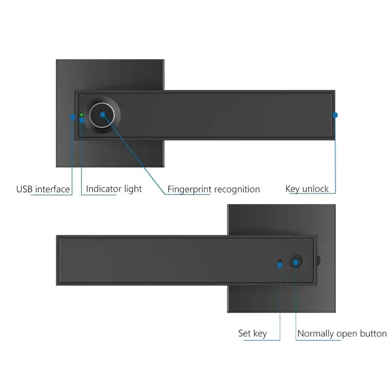 Tuya Electronic Smart Lock Fingerprint Password with Digital Door Security Biometric Lock Family Bedroom Apartment door lock