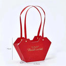 Heart Handbag Handheld Boxes Flower Candy Gift Bouquet Package Packaging Bag Box Diy Floral Material Wedding Party Supplies