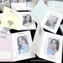 10Pcs Korean Ins Cute Cake Bunny Folding Back Card Kpop 3-inch Photocard Holder Writable Sell Card DIY Decor Packing Fixed Board