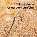 The Anchor | Ultralight Titanium Alloy Tent Stakes with Hook (8-Piece Set)
