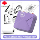 Portable Printer Phomemo M02S Thermal Mini Printer 300dpi Inkless Pocket Printer Compatible 15/25/53mm Sizes Self-Adhesive Paper
