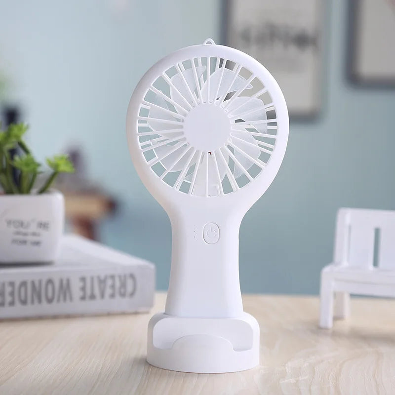 Electric Fan Portable Fan Mini Handheld Usb Rechargeable Handheld Small Pocket Fan for Home Outdoor Travel Camping Air Cooler