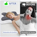 Ergonomic Butterfly Memory Foam Pillow Cooling Ice Silk Contour Cervical Support Pillow Orthopedic Neck Pain Relief Massage Bed Pillow Deep Sleep