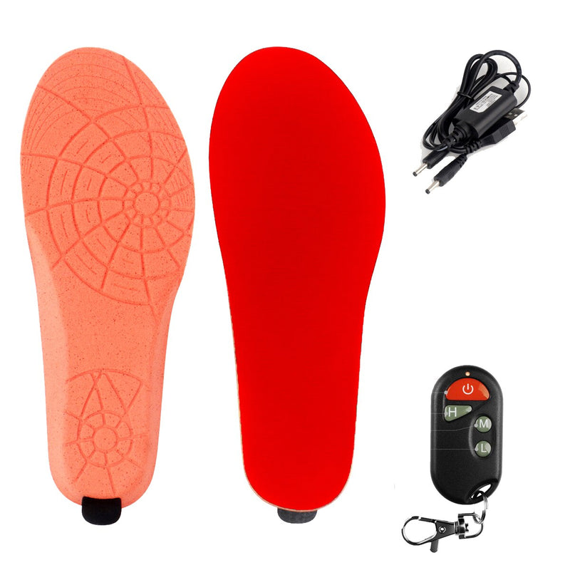 New Wireless Control Electric Heating Thermal Insoles Winter Warm Velvet 1800mAh Increase Heated Insoles for Men Women Shoe Pads