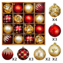 16PCS 6CM Christmas Ball Decoration Christmas Tree Ornaments Electroplated Plastic Painted Xmas Hanging Tree Pendants Xmas Decor