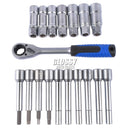 AP03 18Pcs Steering Hub Suspension Shock Absorber Strut Nut Removal Tool Socket Set for VW Ford Honda/Nissan etc.