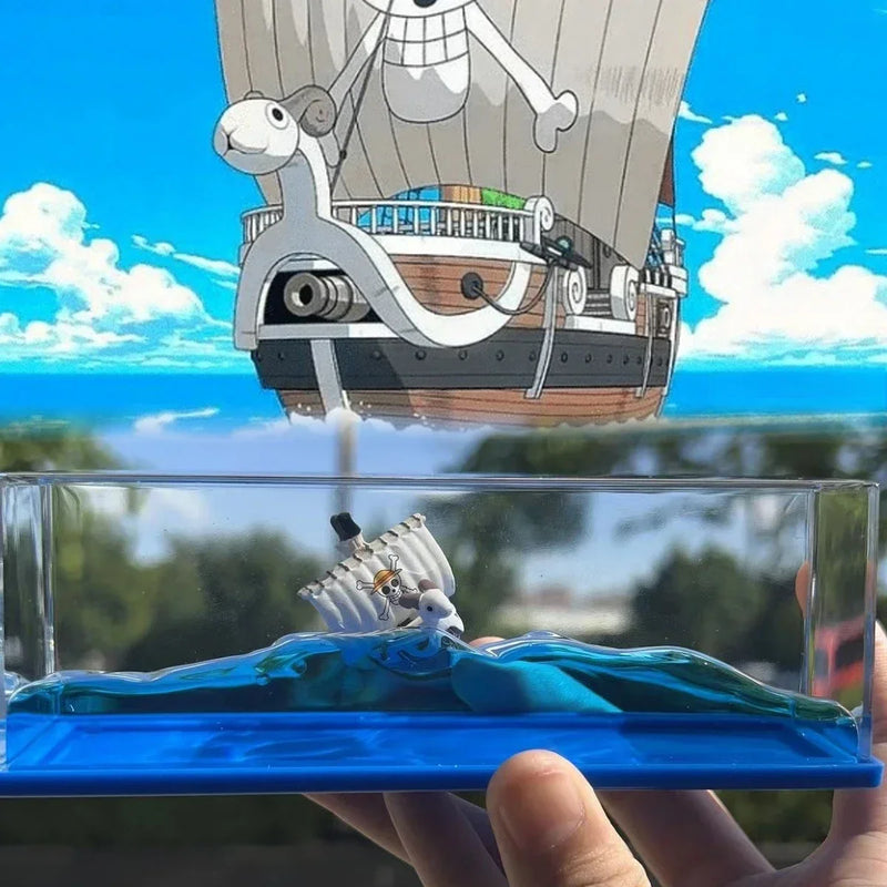 Going Merry Floating Ship Thousand Sunny Barcos Floating Boat Ship Fluid Liquid Titanic Cruise Ship Hourglass Fluid Drift Bottle