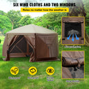 The Hex Haven | 12ft Pop-Up Camping Gazebo with 6-Sided Canopy Shelter