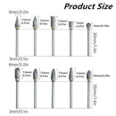 10pcs Carbide Burr Set, Hard Alloy Tungsten Steel Double Cut Rotary File Milling Cutter Head, Woodworking Grinding Carvin