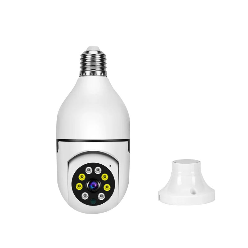 Wifi Bulb E27 Surveillance Camera Full Color Night Vision 360° Rotating  Automatic Human Tracking Two-way Talk Smart Home