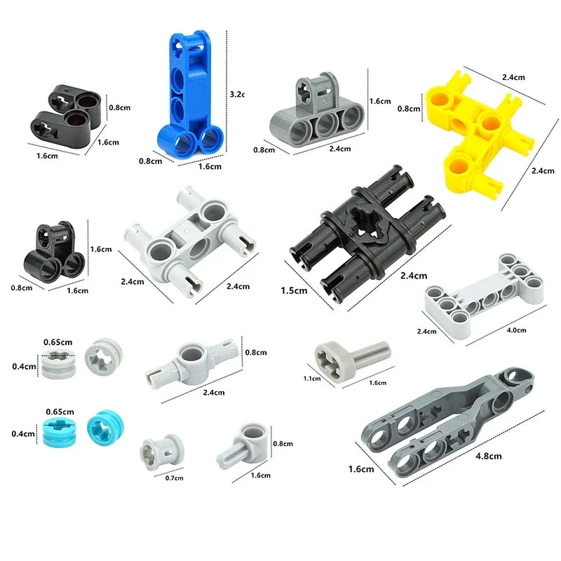 Technical Part Axle Bushing Pin Connector Peg Cross Building Blocks Toy Replace Bulk Parts DIY 3713 15100 59443 48989 6536 33299