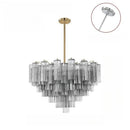 The Amber Orbit | Tiered Glass Chandelier with E14 Sockets
