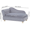 SucceBuy Pet Sofa Dog Couch for Medium-Sized Dogs and Cats Soft Velvety Dog Sofa Bed for Living Room Bedroom Pet Store or Clinic