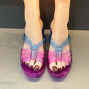 New casual women's transparent slippers