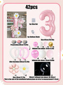 The Bloom Parade | 42pc Daisy Pillar Balloon Party Set