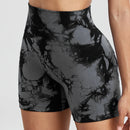 2/4Piece Tie Dye Sexy Push Up Shorts Woman Seamless Fitness Summer Athletic Shorts High Waist
