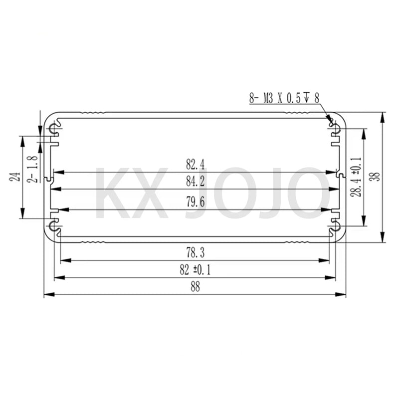 Aluminum Enclosure 88*38*100/110/120/140/150/200mm Shell Controller Shell Customization black silver