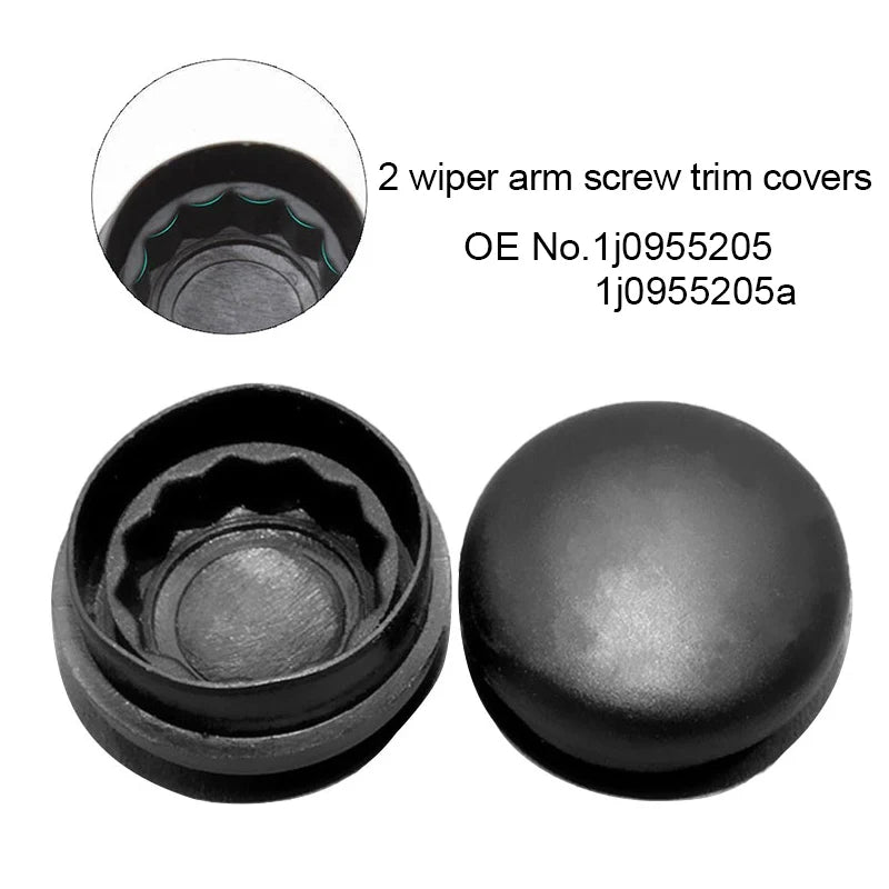 2Pcs Car Front Windshield Wiper Arm Nut Cap Bolt Cover For Volkswagen Passat B5 B6 B7 Golf MK4 MK5 MK6 MK7 Polo Jetta Tiguan New