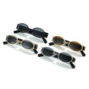 Vintage Small Oval Punk Sunglasses Women Men Steampunk Fashion Metal Frame Sun Glasses Trendy Shades For Beach Y2K Eyeglasses