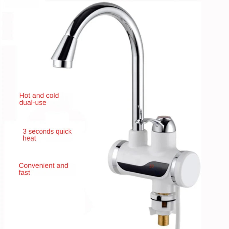 Electric Kitchen Water Heater Tap Instant Hot Water Faucet Heater Cold Heating Faucet Tankless Instantaneous Water Heater