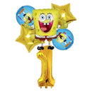 Cartoon Yellow Sponge-Bob Theme Party Supplies Disposable Tableware Plate Cup Tablecloths Balloons For Kids Birthday Baby Shower