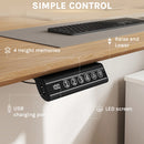 WOLTU Height Adjustable Stand Up Desk Bracket Electric Lifting Desk Frame with USB Charging Port Memory Control for Home Office