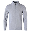 100% Cotton Autumn Winter Mens Zipper Cardigan Fit Sweaters Solid Color Knitted Jacket Coat Male Warm Overcoat Sweater