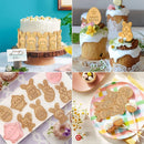 4/8pcs Easter Cookie Cutter Mold Easter Eggs Rabbit Chick Biscuit Fondant Mould For Easter Party Cake Decoration DIY Baking Tool