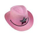 Kids Western Cowboy Hat Retro Sheriff Cap Sunscreen With Wind Rope Hat Boys Girls Horseback Riding Tourism Fishing Sunshade Cap