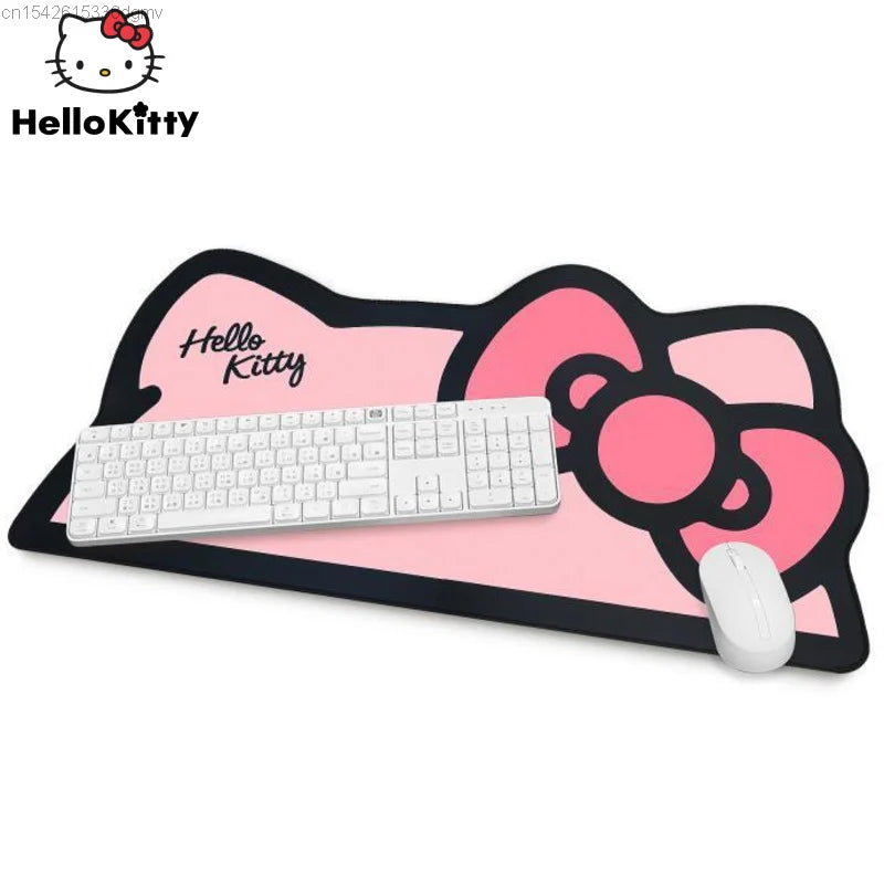 Sanrio Hello Kitty Large Game Mouse Pad Setup Kawaii Kuromi Table Pad Compute Mouse Mat Gamer Stitching Pink Desk Accessorie Mat