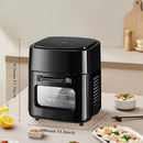 15L Large Electric Air Fryer Oven, 220V Oil-Free, with 6 Cooking Modes, 1800W Smart Convection Oven for Home, LED Touch Screen