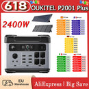 OUKITEL P2001 Plus Portable Power Station 2400W AC Output 2048Wh LiFePO4 Battery 13 Outlets 80% Charge in 1Hr Smart APP Control