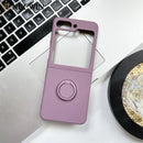 Luxus-Ringständer magnetische Handyhülle für Samsung Galaxy Z Flip 5 4 Flip 3 Halterung Skin Feel Silikonhülle für Samsung Z Flip 5
