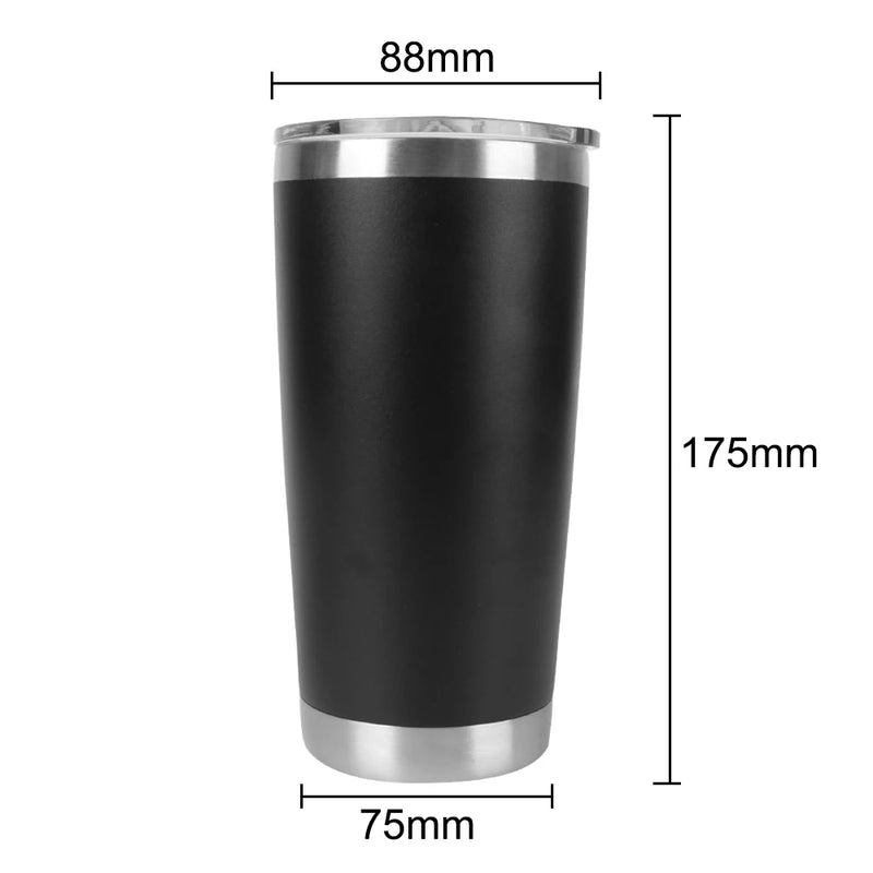 Water Bottle Thermal Mug Drinkware Beer Cups Insulated Leakproof 20oz With Lids Stainless Steel With Lids Vacuum