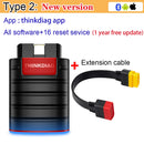 THINKCAR Thinkdiag OBD2 Scanner Bluetooth All System 16 Reset Service Car Diagnostic Tool Active Test ECU Coding 1 Year Free