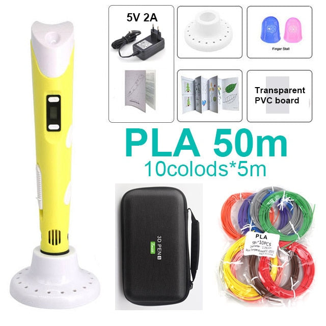 3D Pen 3D For Kids With 20/30 Colors PLA Filament ,3D Printing Pen, 3D Creative Toy Children&