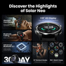 HAYLOU Solar Neo Smartwatch 1,53 Zoll HD-Display Bluetooth-Anruf 24-Stunden-Gesundheitsüberwachung Smartwatches für Herren Damen Smart Sportuhren