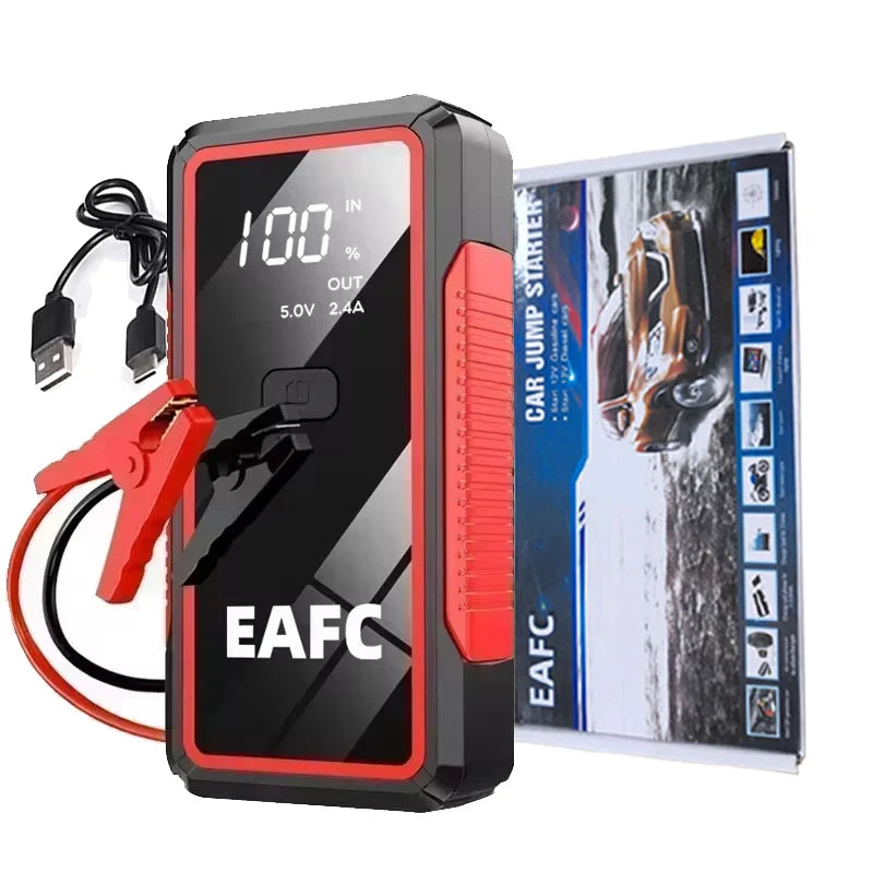 EAFC 12V  Car Jump Starter Power Bank Portable Car Battery Booster ChargerStarting Device Auto Emergency Start-up Lighting