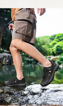 New Men Sandals Summer Casual Beach Shoes Breathable Anti-Slip Slip on Flat Sandals Male Outdoor Walking Slippers Comfortable