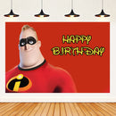 Cartoon The Incredibles Theme Boy Birthday Party Latex Balloons Cake Topper Banner Background Baby Shower Supplies For Kids Gift